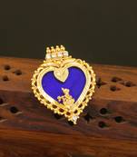 Kerala style gold plated palakka krishna pendant