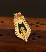 Kerala style gold plated temple palakka pendant