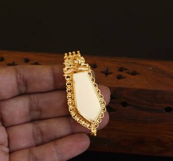 Kerala style gold plated temple palakka pendant 3