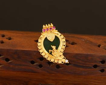 Kerala style gold plated palakka krishna pendant 1