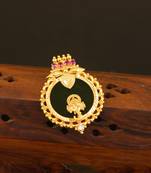 Kerala style gold plated ganesha palakka pendant