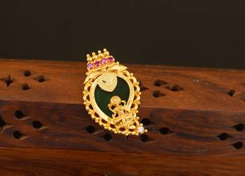 Kerala style gold plated temple palakka pendant 1
