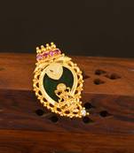 Kerala style gold plated temple palakka pendant