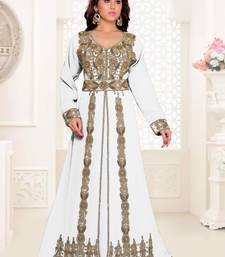 Off-White color Full Sleeves Handmade Moroccan Kaftan 