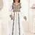 Off-White color Full Sleeves Handmade Moroccan Kaftan 