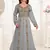 Gray color Full Sleeves Handmade Moroccan Kaftan 