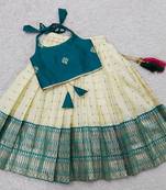 FELIZ THE DESIGNER STUDIO Baby Girl's Rama Readymade Lehenga Choli For Kids