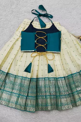FELIZ THE DESIGNER STUDIO Baby Girl's Rama Readymade Lehenga Choli For Kids