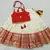 Red and White Art Silk Woven Lehenga Choli for Kids