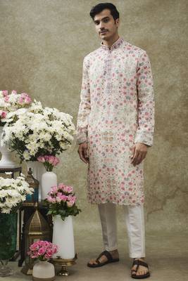Multicoloured lucknowi kurta set 1