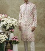 Multicoloured lucknowi kurta set