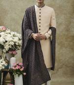 Light pink italian imported nawabi indo western set