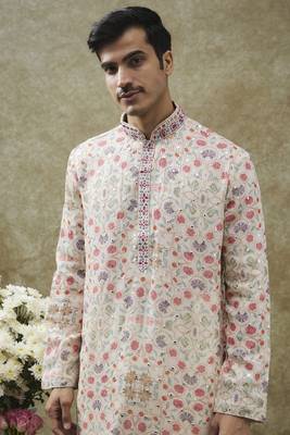 Multicoloured lucknowi kurta set 3