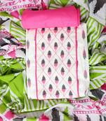 Multi embroidered unstitched dress material