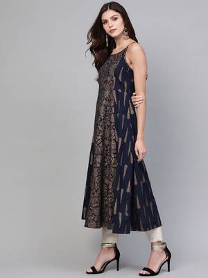 Pannkh women's printed strappy kurta 4