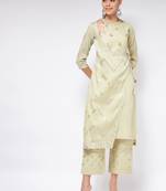 Pannkh womens festive foil printed angarkha style kurta