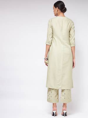 Pannkh womens festive foil printed angarkha style kurta 5