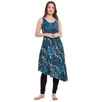 Pannkh women's abstract print asymettric kurta 1