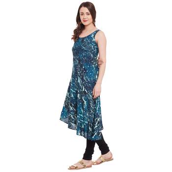 Pannkh women's abstract print asymettric kurta 5