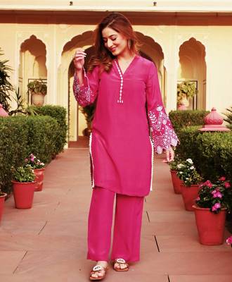 Rayon short kurti with pant 1
