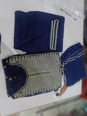 Ink Blue Casual Salwar Kameez for Women 2
