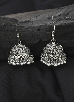 Long Silver Jhumki 1