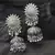 Sunburn Silver Oxidised Jhumkas