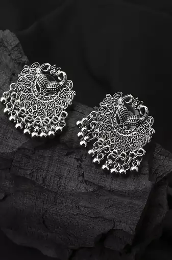 Swan Heart Shaped Earrings