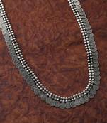 Oxidized Silver Circle Necklace Set With Earrings