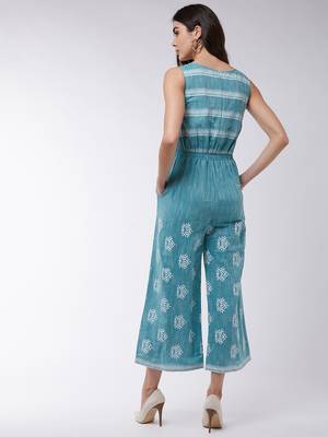 Pannkh women's cotton printed jumpsuit 3
