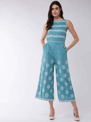 Pannkh women's cotton printed jumpsuit 1