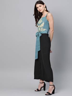 Zima leto women's printed yoke jumpsuit 2