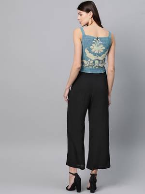 Zima leto women's printed yoke jumpsuit 3