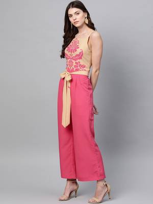 Zima leto women's printed yoke jumpsuit 2