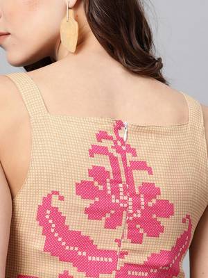 Zima leto women's printed yoke jumpsuit 4