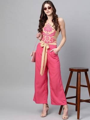 Zima leto women's printed yoke jumpsuit 1