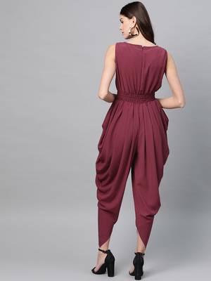 Zima leto women's embroidered cowl jumpsuit 2