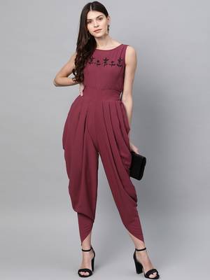 Zima leto women's embroidered cowl jumpsuit 4