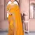 Mustard Sequin Zari Resham Embroidered Vichitra Silk Party Wear Saree With Matching Blouse Piece