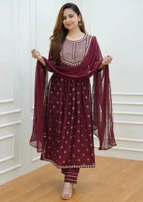 Rayon kurti with pant and dupatta 1