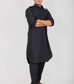 pathani black color kurta with trouser pant