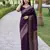 Purple Silk Blend Saree Festive Wear