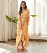 Yellow satin co-ords set