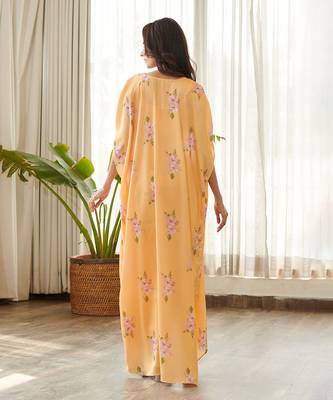 Yellow satin co-ords set 4