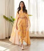 Yellow satin co-ords set