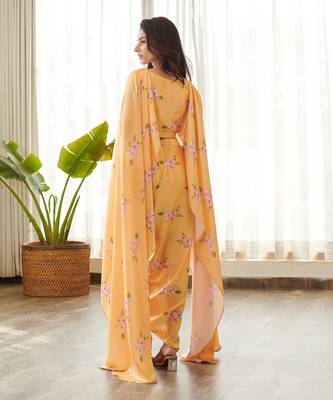 Yellow satin co-ords set 5