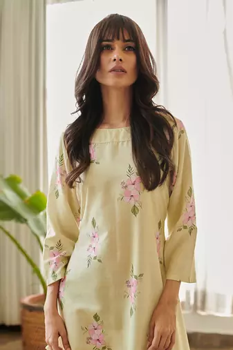 Green cotton rayon jumpsuit