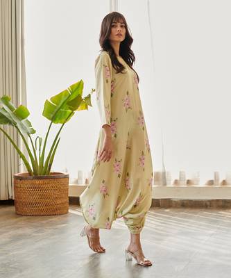 Green cotton rayon jumpsuit 4