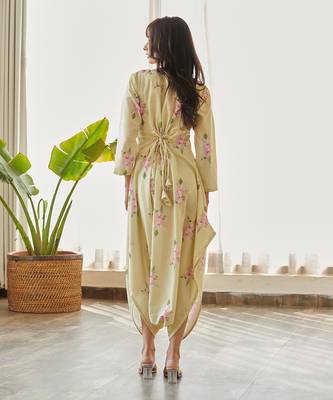 Green cotton rayon jumpsuit 5
