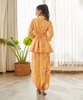 Yellow cotton rayon jumpsuit 5